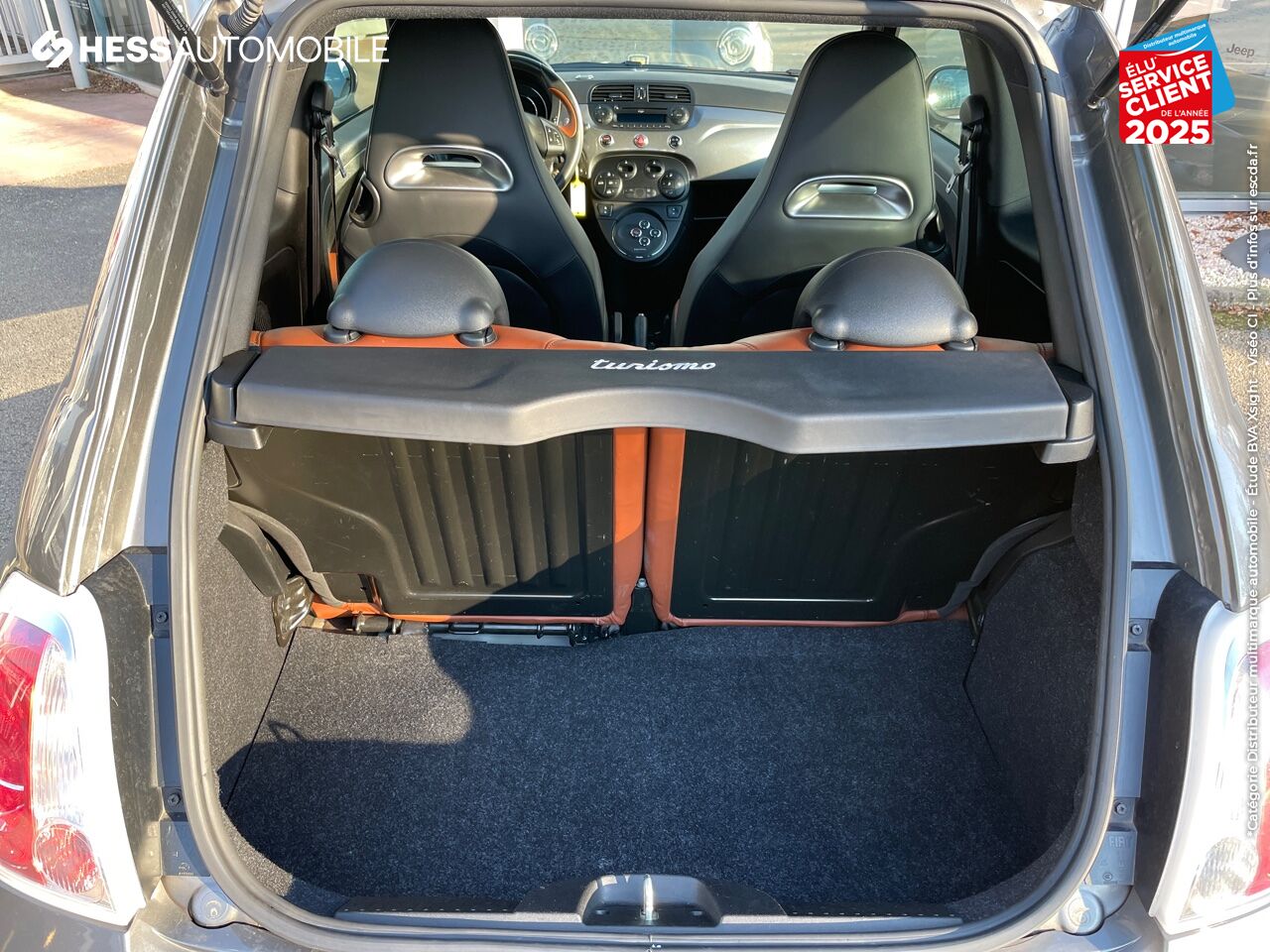Véhicule d'occasion ABARTH 500 1.4 TURBO T-JET 160CH 595 TURISMO BVA BI-XENON PALETTES JA17 chez Fiat Mulhouse