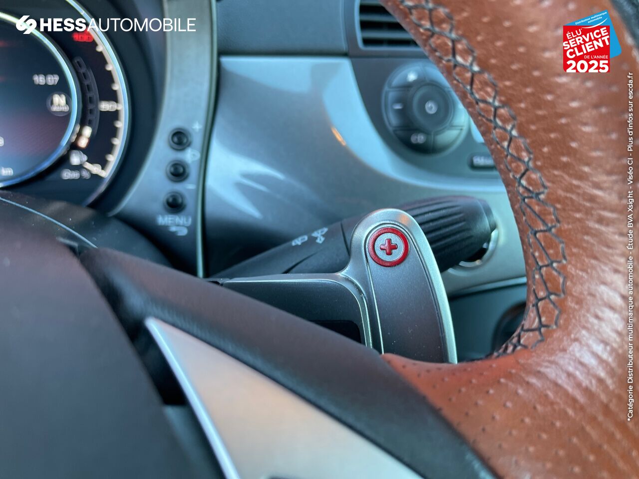 Véhicule d'occasion ABARTH 500 1.4 TURBO T-JET 160CH 595 TURISMO BVA BI-XENON PALETTES JA17 chez Fiat Mulhouse