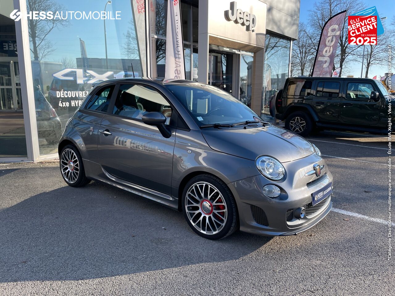 Véhicule d'occasion ABARTH 500 1.4 TURBO T-JET 160CH 595 TURISMO BVA BI-XENON PALETTES JA17 chez Fiat Mulhouse