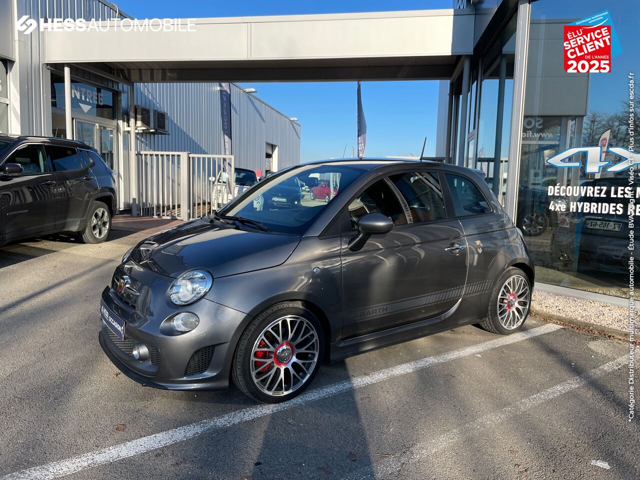 Véhicule d'occasion ABARTH 500 1.4 TURBO T-JET 160CH 595 TURISMO BVA BI-XENON PALETTES JA17 chez Fiat Mulhouse