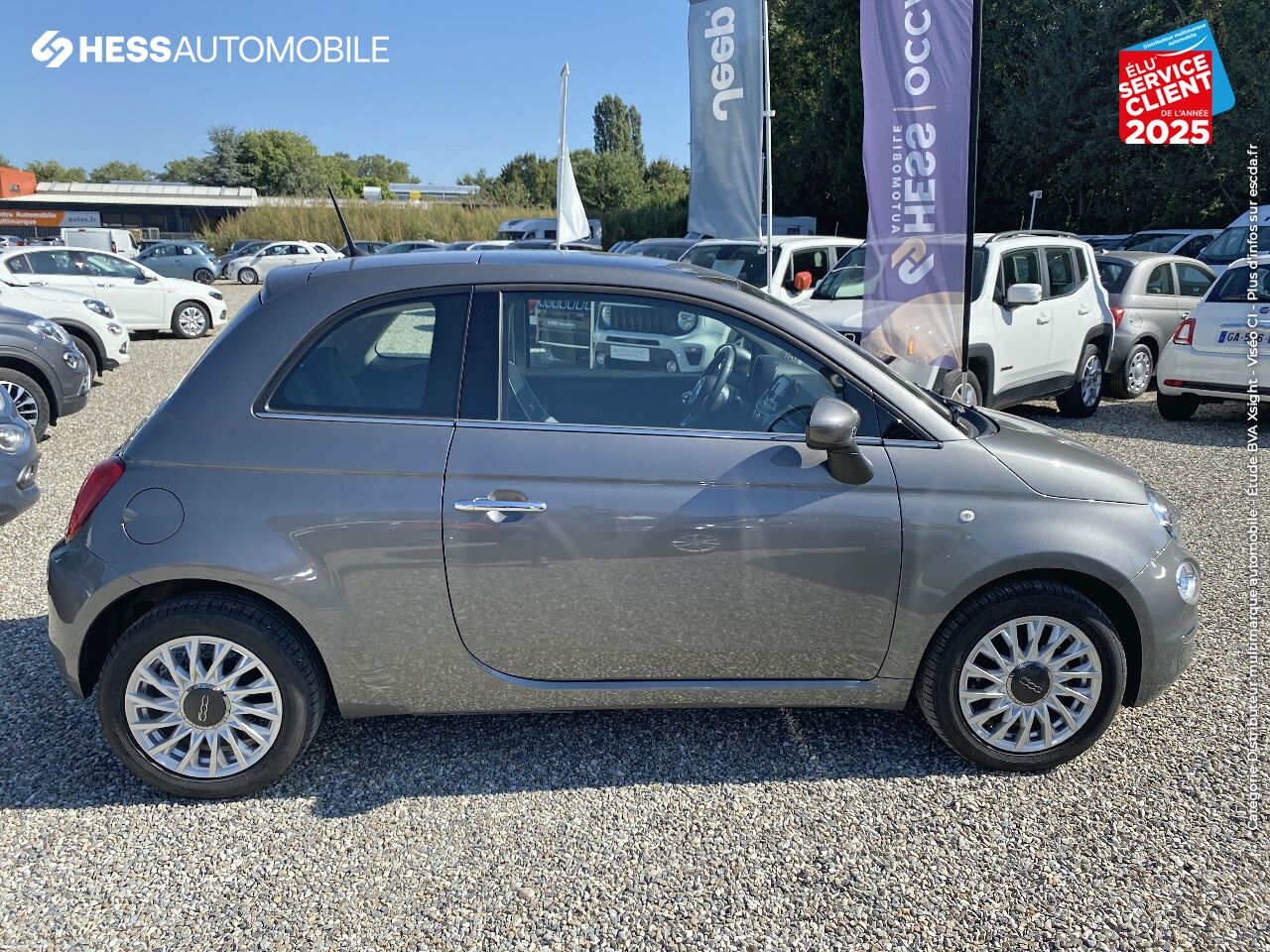 Véhicule d'occasion FIAT 500 1.2 8V 69CH LOUNGE TPANO RADAR AR chez Fiat Colmar