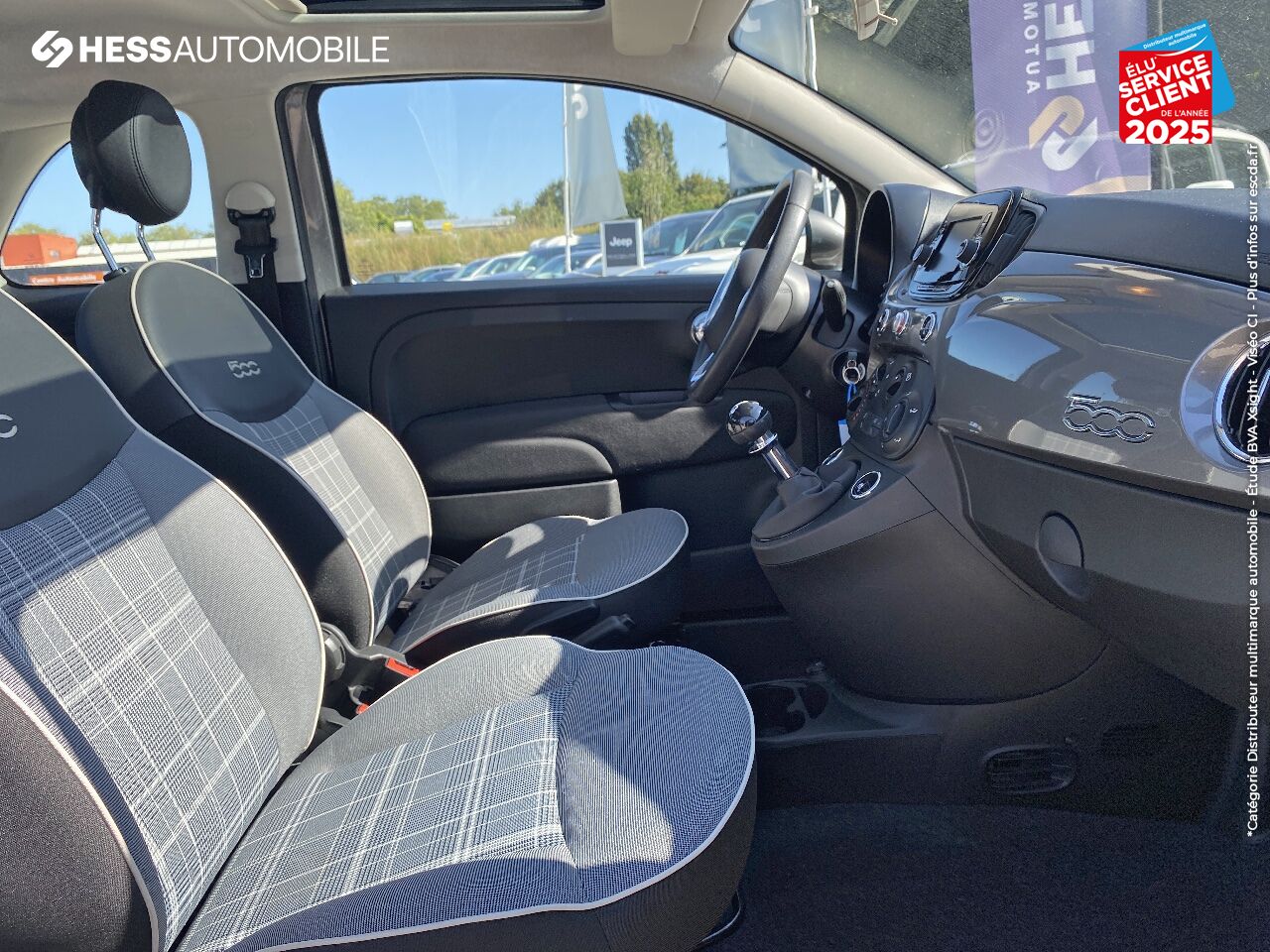 Véhicule d'occasion FIAT 500 1.2 8V 69CH LOUNGE TPANO RADAR AR chez Fiat Colmar