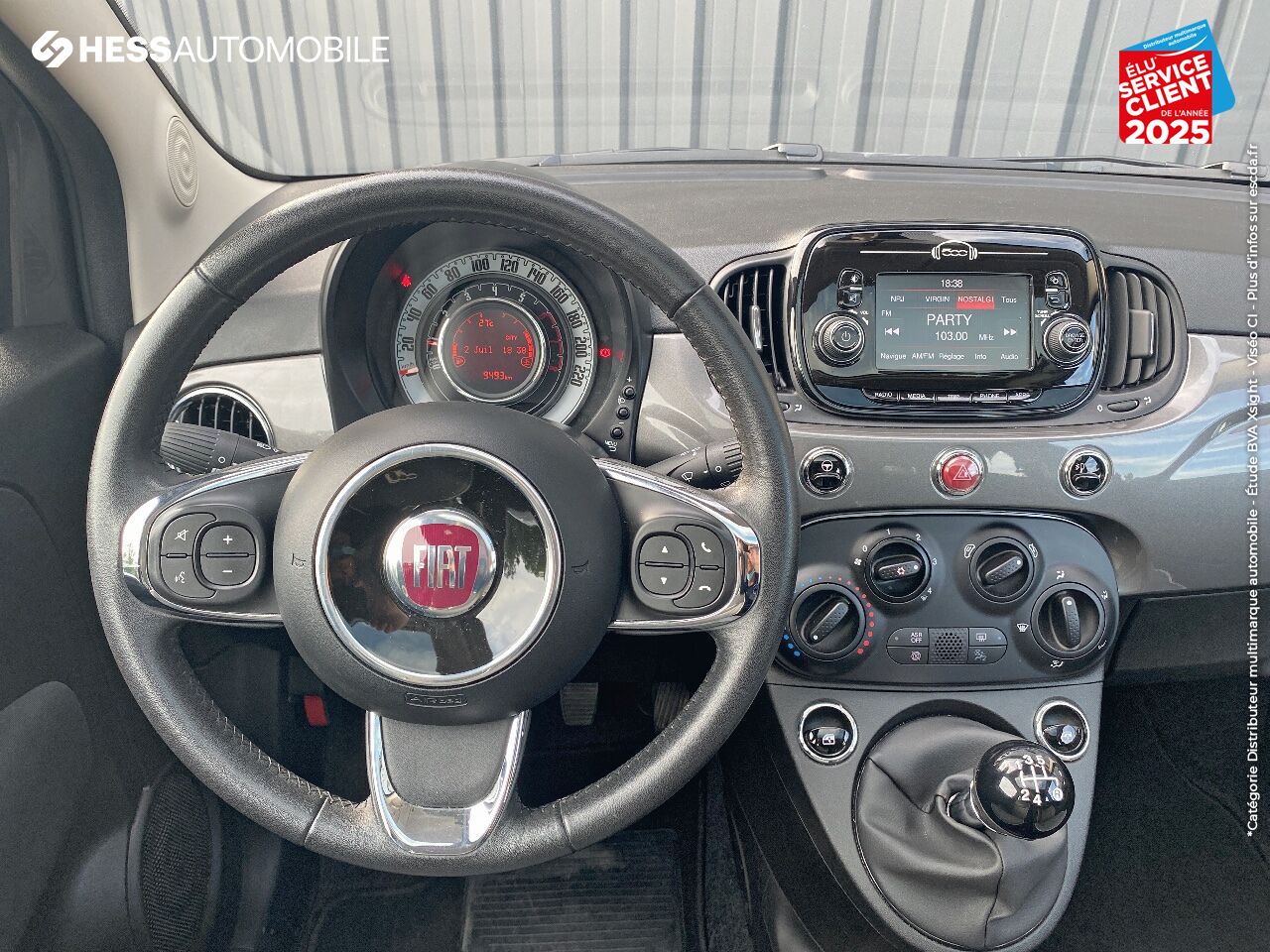 Véhicule d'occasion FIAT 500 1.2 8V 69CH LOUNGE TPANO chez Fiat Colmar