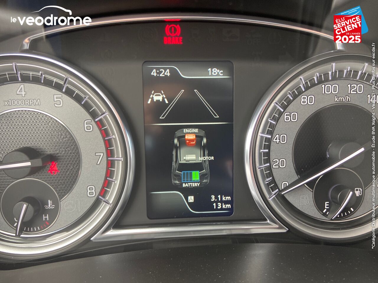 Véhicule d'occasion SUZUKI VITARA 1.4 BOOSTERJET HYBRID 129CH PRIVILEGE -20 CAM APPLE CARPLAY/ANDROIDAUTO LED SIEGES CHAUF chez Le Veodrome