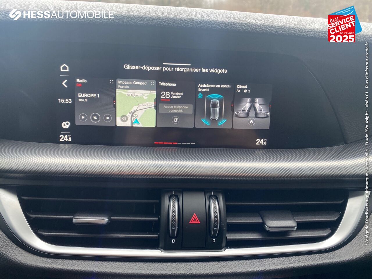 Véhicule neuf ALFA ROMEO STELVIO 2.2 DIESEL 210CH VELOCE Q4 AT8 MY21 chez Fiat Besançon