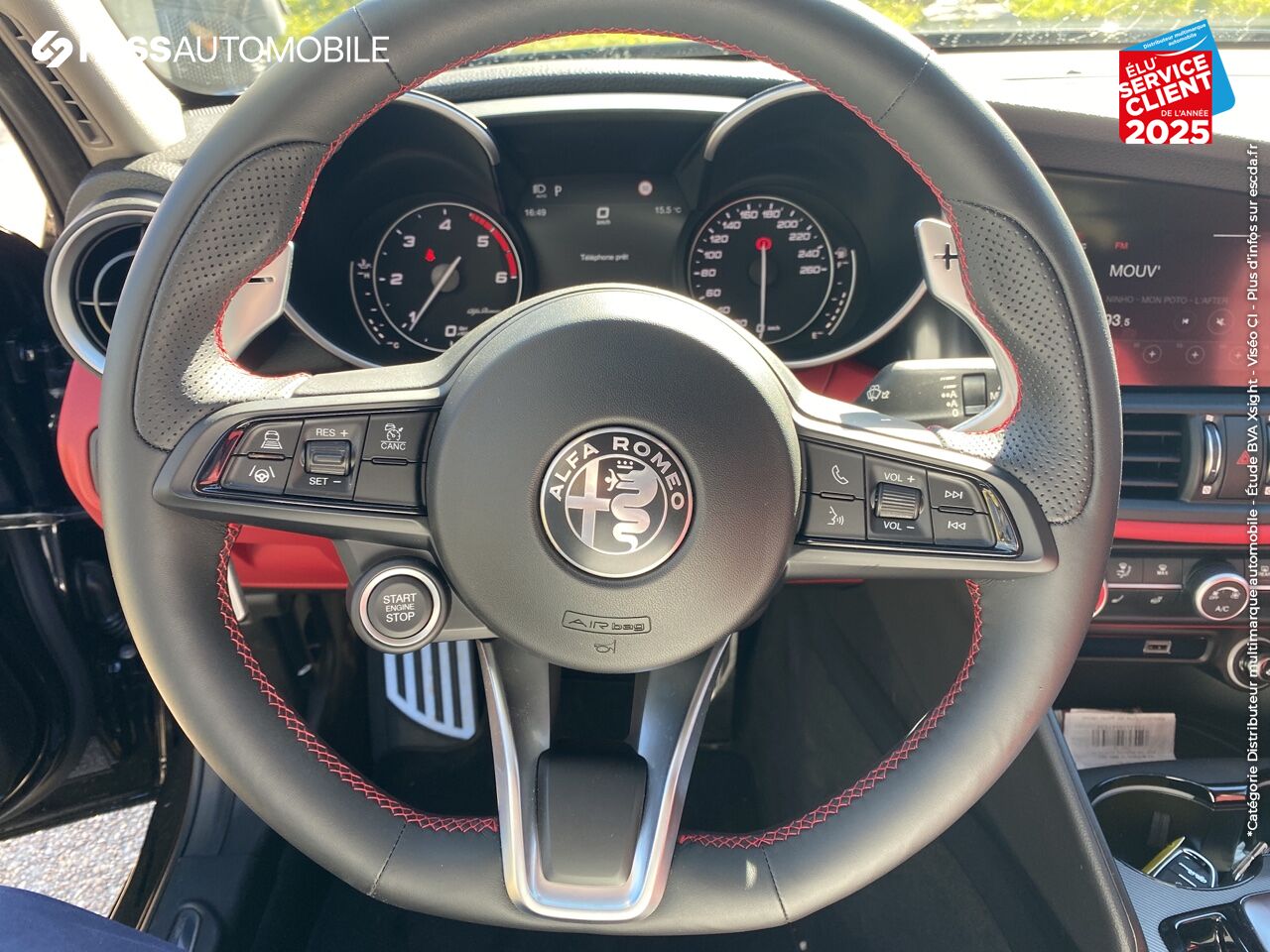 Véhicule d'occasion ALFA ROMEO GIULIA 2.2 JTD 190CH SPRINT AT8 MY21 SIEGE CHAUF CAMERA GPS chez Fiat Besançon