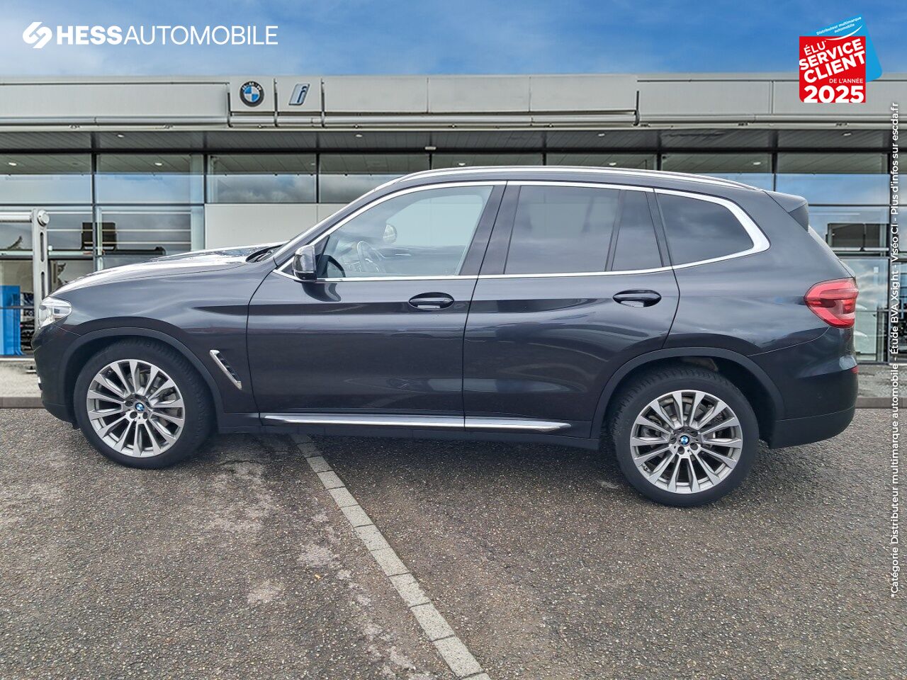 Véhicule d'occasion BMW X3 XDRIVE20DA 190CH XLINE EURO6D-T TPANO SIEGES CHAUF/CUIR VOLANT CHAUF GPS CAMERA HUD chez BMW Belfort