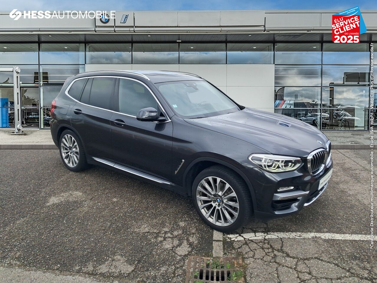 Véhicule d'occasion BMW X3 XDRIVE20DA 190CH XLINE EURO6D-T TPANO SIEGES CHAUF/CUIR VOLANT CHAUF GPS CAMERA HUD chez BMW Belfort