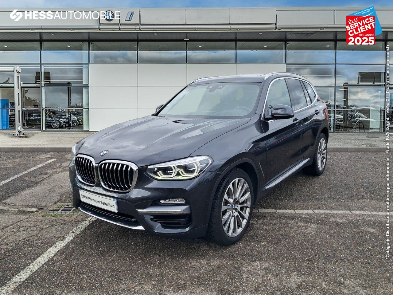 Véhicule d'occasion BMW X3 XDRIVE20DA 190CH XLINE EURO6D-T TPANO SIEGES CHAUF/CUIR VOLANT CHAUF GPS CAMERA HUD chez BMW Belfort