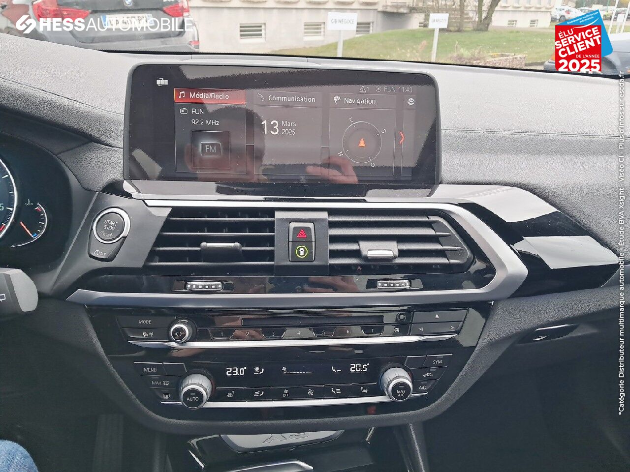 Véhicule d'occasion BMW X3 XDRIVE20DA 190CH XLINE EURO6D-T TPANO SIEGES CHAUF/CUIR VOLANT CHAUF GPS CAMERA HUD chez BMW Belfort
