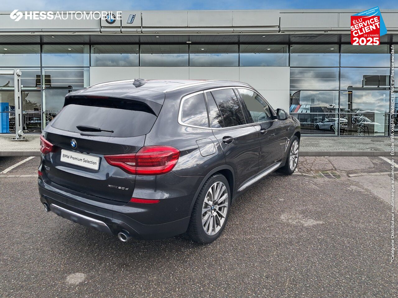 Véhicule d'occasion BMW X3 XDRIVE20DA 190CH XLINE EURO6D-T TPANO SIEGES CHAUF/CUIR VOLANT CHAUF GPS CAMERA HUD chez BMW Belfort