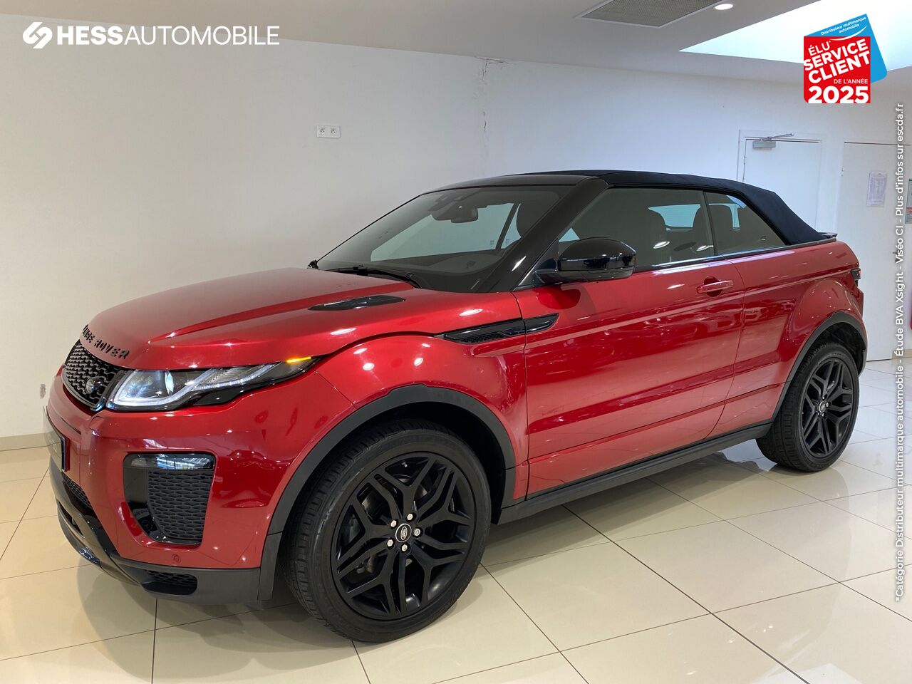 Véhicule d'occasion LAND-ROVER EVOQUE CABRIOLET 2.0 TD4 180 HSE DYNAMIC 4X4 BVA MARK VI GPS CAMERA SIEGES CHAUF KEYLESS chez Land Rover Strasbourg