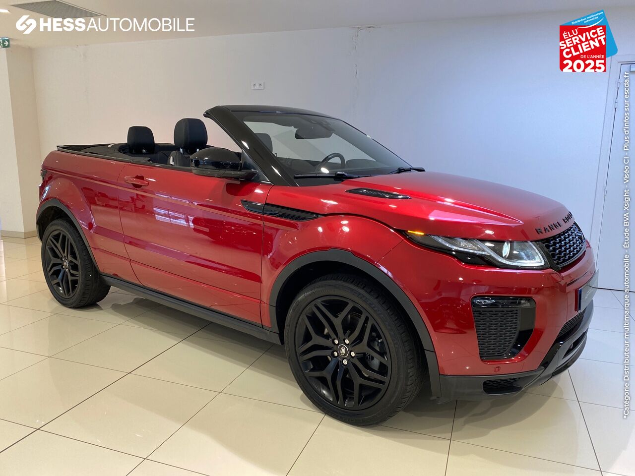 Véhicule d'occasion LAND-ROVER EVOQUE CABRIOLET 2.0 TD4 180 HSE DYNAMIC 4X4 BVA MARK VI GPS CAMERA SIEGES CHAUF KEYLESS chez Land Rover Strasbourg