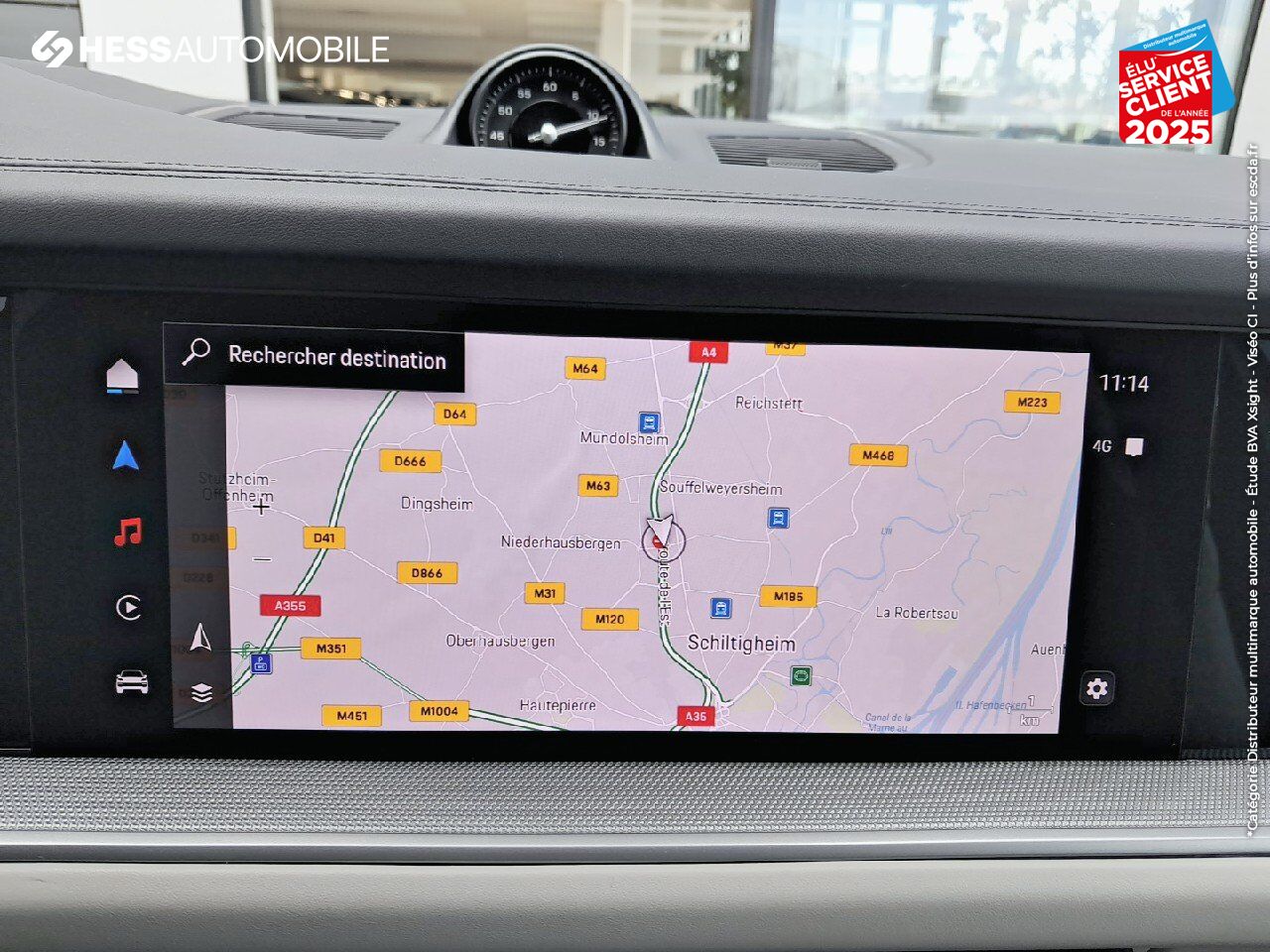 Véhicule d'occasion PORSCHE CAYENNE 3.0 V6 470CH E-HYBRID TOUVRANT SIEGES CUIR GPS CAMERA CARPLAY BOSE HUD chez Renault Colmar