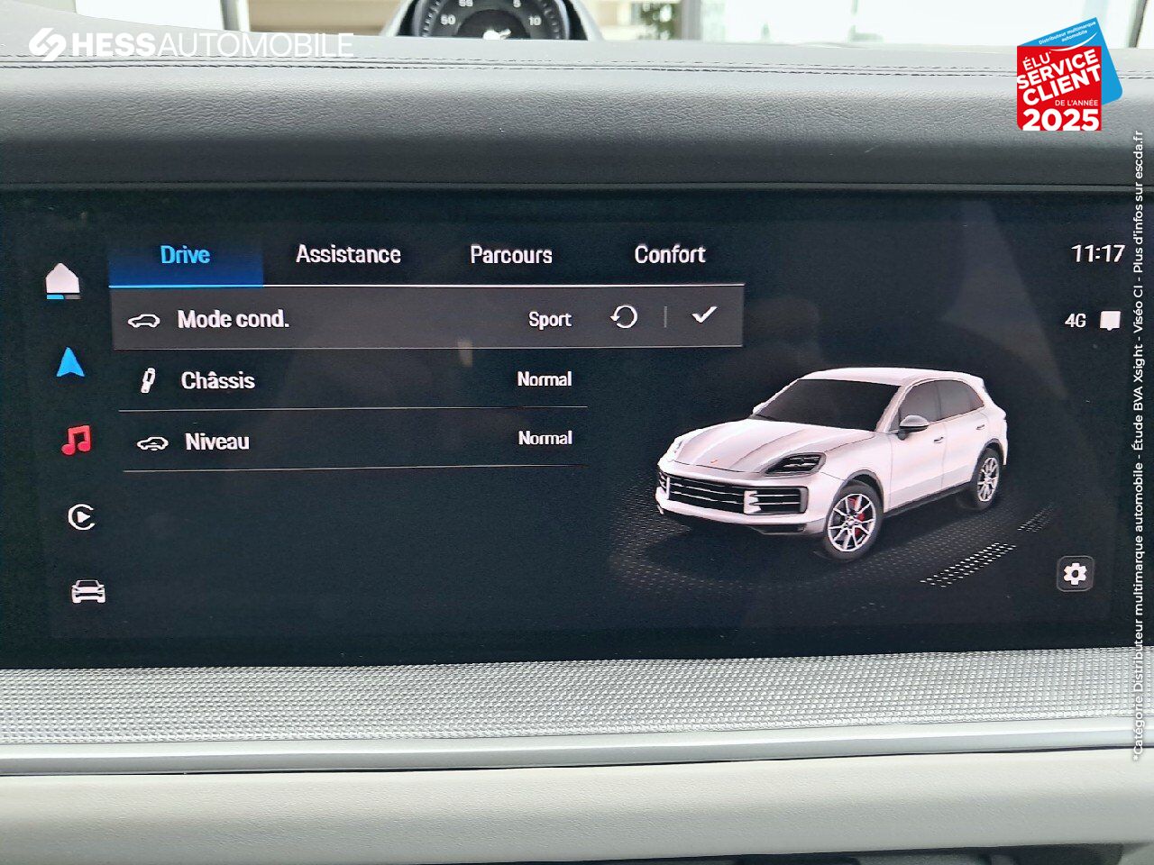 Véhicule d'occasion PORSCHE CAYENNE 3.0 V6 470CH E-HYBRID TOUVRANT SIEGES CUIR GPS CAMERA CARPLAY BOSE HUD chez Renault Colmar