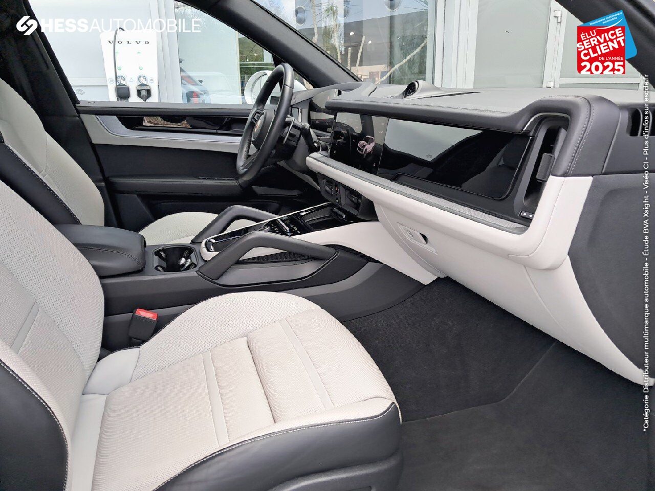 Véhicule d'occasion PORSCHE CAYENNE 3.0 V6 470CH E-HYBRID TOUVRANT SIEGES CUIR GPS CAMERA CARPLAY BOSE HUD chez Renault Colmar