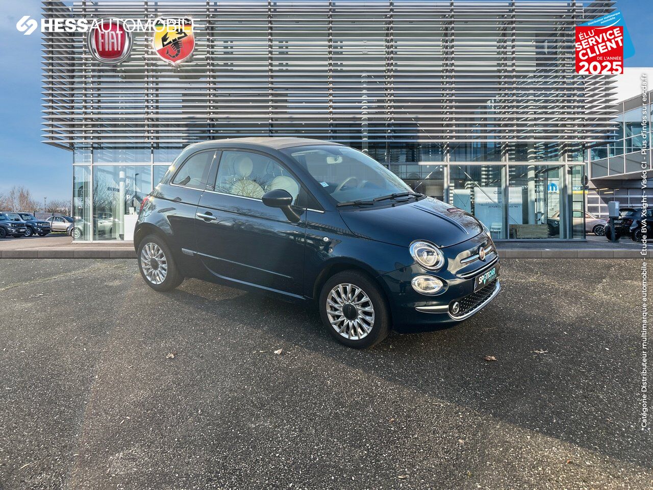Véhicule d'occasion FIAT 500C 1.2 8V 69CH LOUNGE chez Toyota Sarreguemines