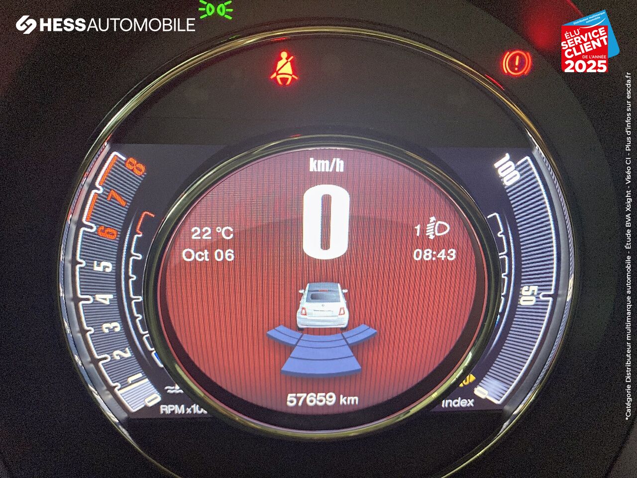 Véhicule d'occasion FIAT 500C 1.2 8V 69CH LOUNGE chez Fiat Besançon