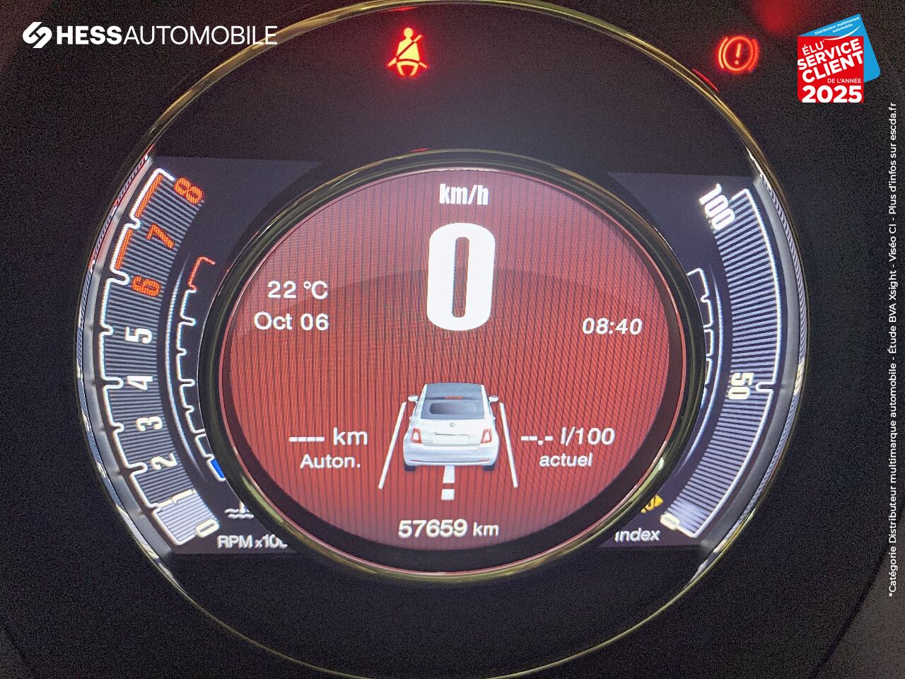 Véhicule d'occasion FIAT 500C 1.2 8V 69CH LOUNGE chez Fiat Besançon