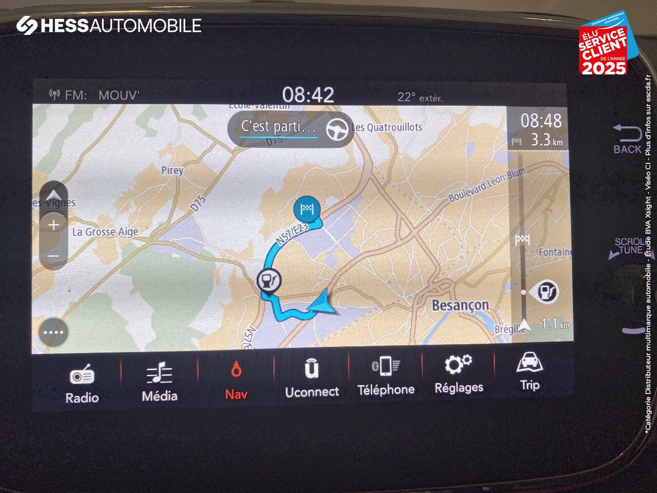 Véhicule d'occasion FIAT 500C 1.2 8V 69CH LOUNGE chez Fiat Besançon