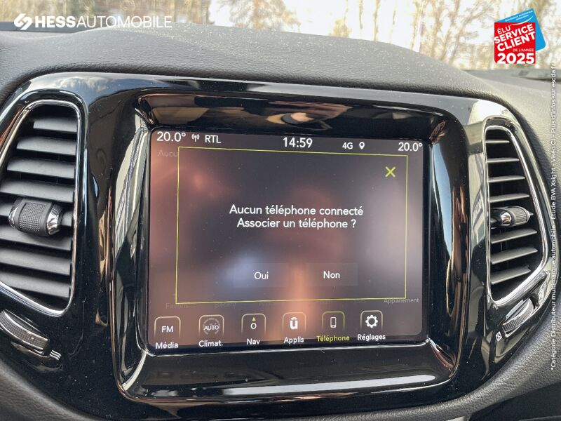 Véhicule d'occasion JEEP COMPASS 1.3 GSE T4 150CH LONGITUDE 4X2 BVR6 chez Fiat Besançon