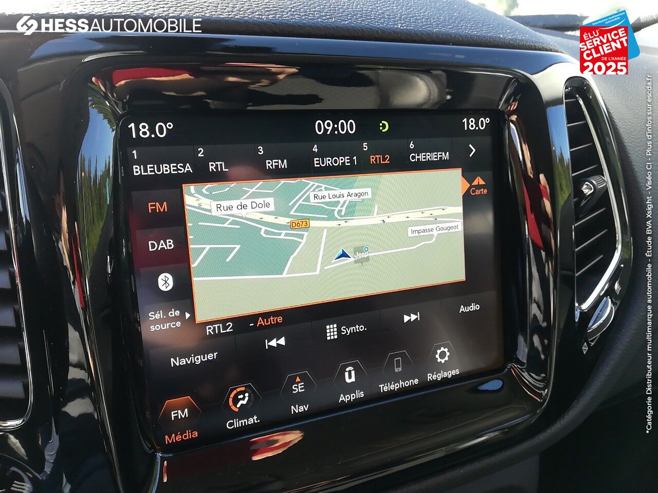 Véhicule d'occasion JEEP COMPASS 1.6 MULTIJET II 120CH BROOKLYN EDITION 4X2 GPS CAMERA chez Fiat Besançon