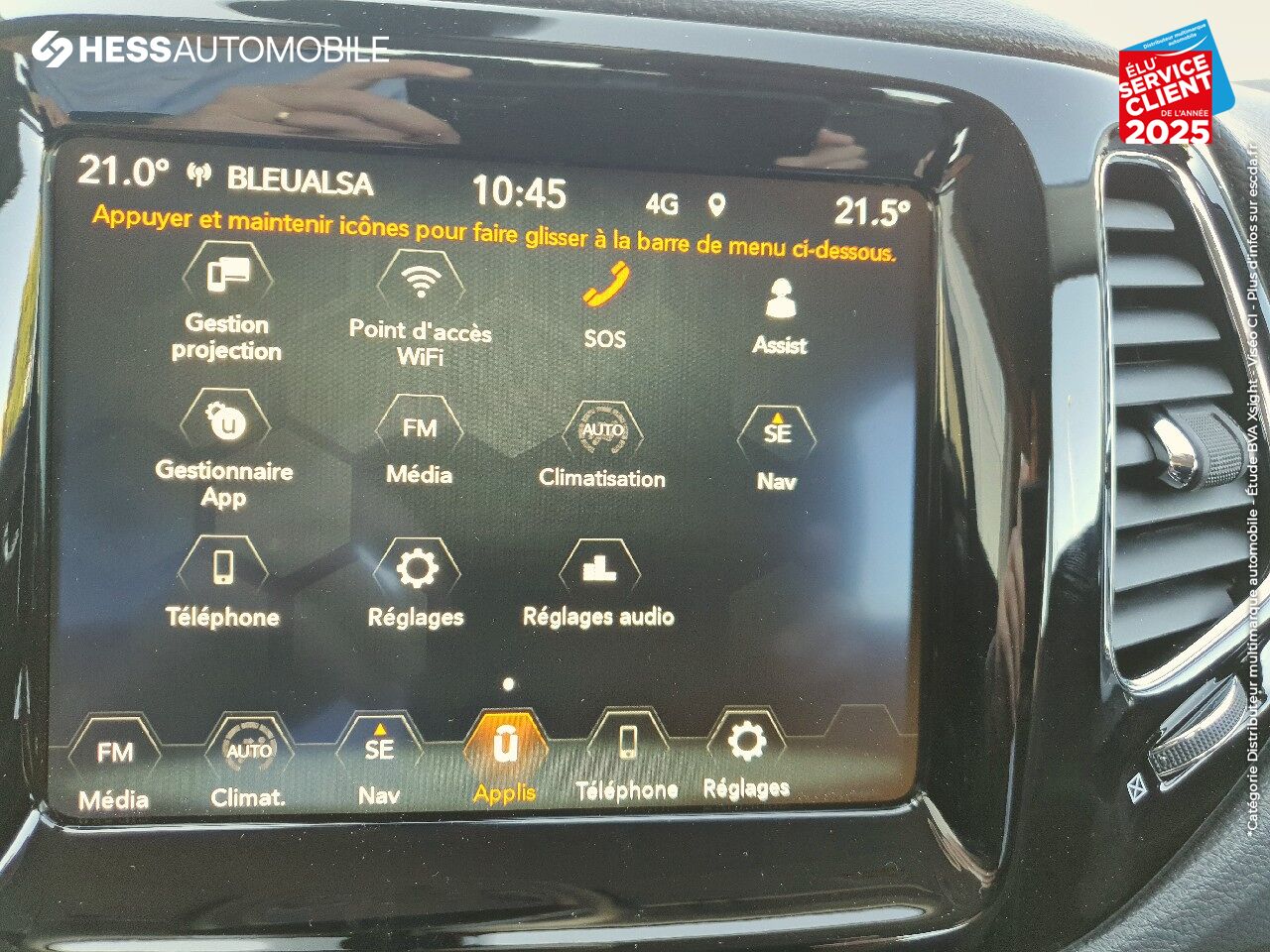 Véhicule d'occasion JEEP COMPASS 1.3 GSE T4 130CH BROOKLYN EDITION 4X2 chez Fiat Colmar