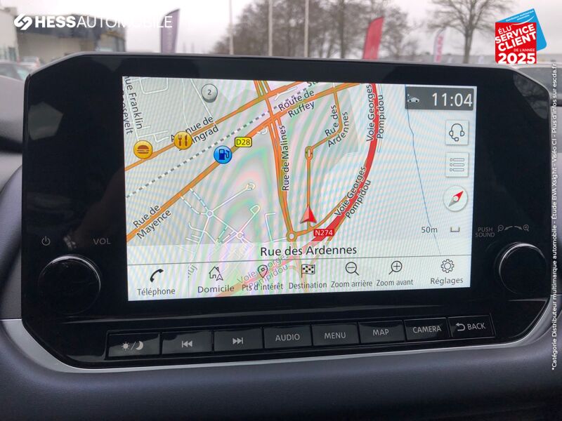Véhicule d'occasion NISSAN QASHQAI 1.3 MILD HYBRID 158CH TEKNA+ XTRONIC TPANO SIEGE CHAUF/MASSANT GPS CAMERA chez Nissan Beaune