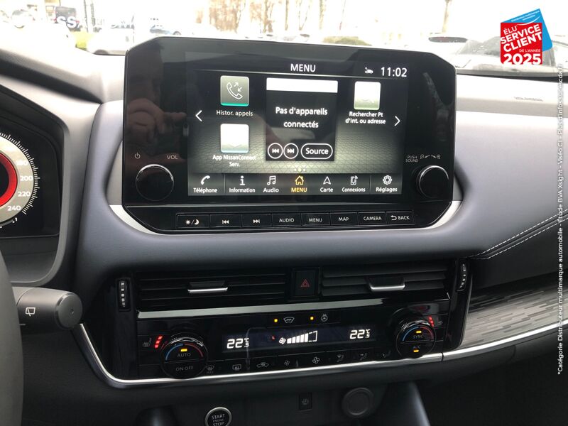 Véhicule d'occasion NISSAN QASHQAI 1.3 MILD HYBRID 158CH TEKNA+ XTRONIC TPANO SIEGE CHAUF/MASSANT GPS CAMERA chez Nissan Beaune