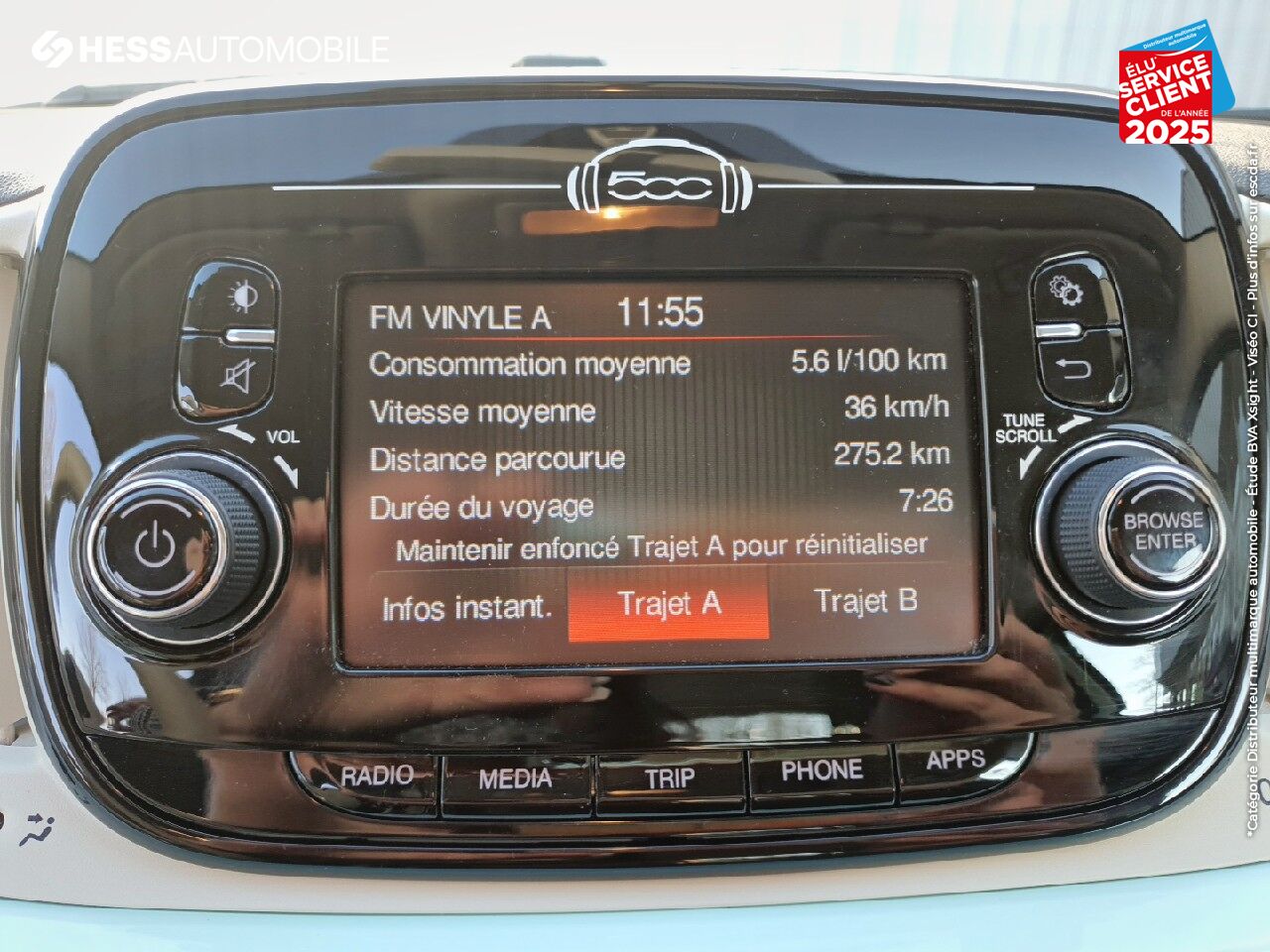 Véhicule d'occasion FIAT 500 1.2 8V 69CH ECO PACK POPSTAR chez Fiat Huningue