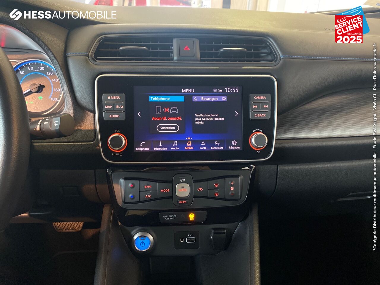 Véhicule d'occasion NISSAN LEAF 150CH 40KWH ACENTA GPS CAMERA chez Nissan Besançon