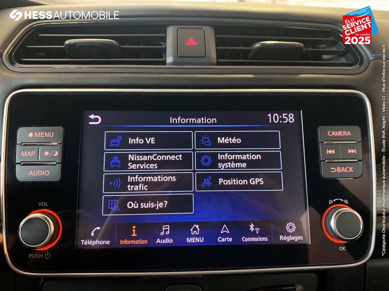 Véhicule d'occasion NISSAN LEAF 150CH 40KWH ACENTA GPS CAMERA chez Nissan Besançon