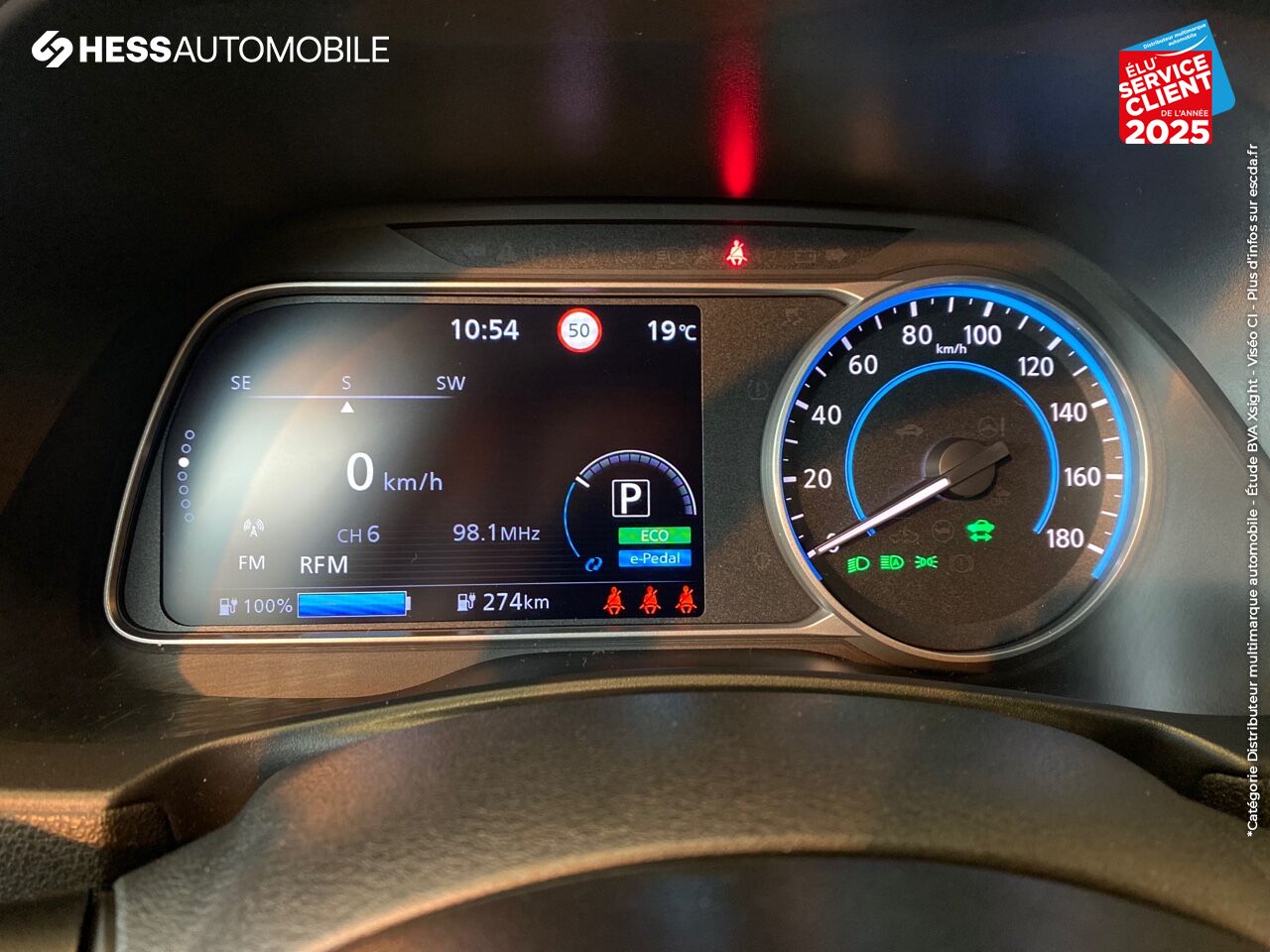 Véhicule d'occasion NISSAN LEAF 150CH 40KWH ACENTA GPS CAMERA chez Nissan Besançon