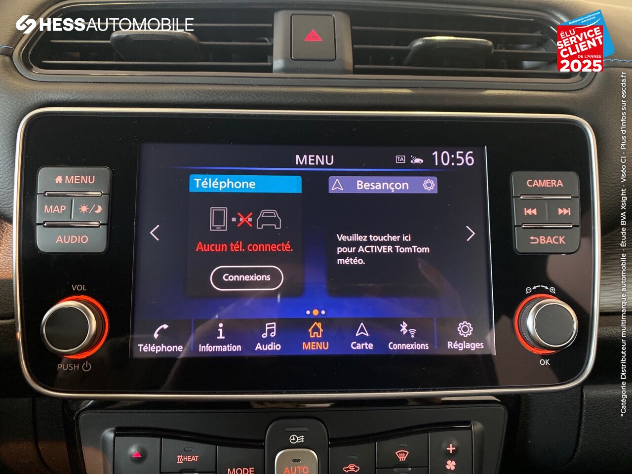 Véhicule d'occasion NISSAN LEAF 150CH 40KWH ACENTA GPS CAMERA chez Nissan Besançon