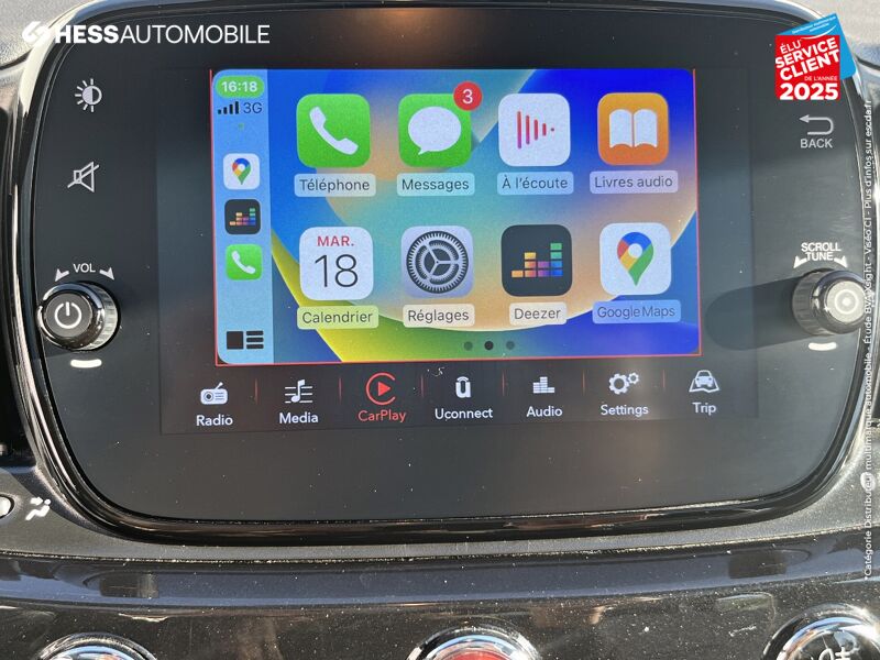Véhicule d'occasion FIAT 500 1.0 70CH BSG S/S DOLCEVITA CAR PLAY RADAR AR chez Fiat Huningue