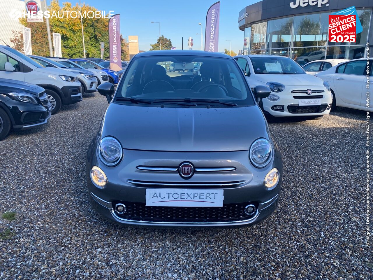 Véhicule d'occasion FIAT 500 1.2 8V 69CH LOUNGE RADAR AR TPANO chez Fiat Colmar