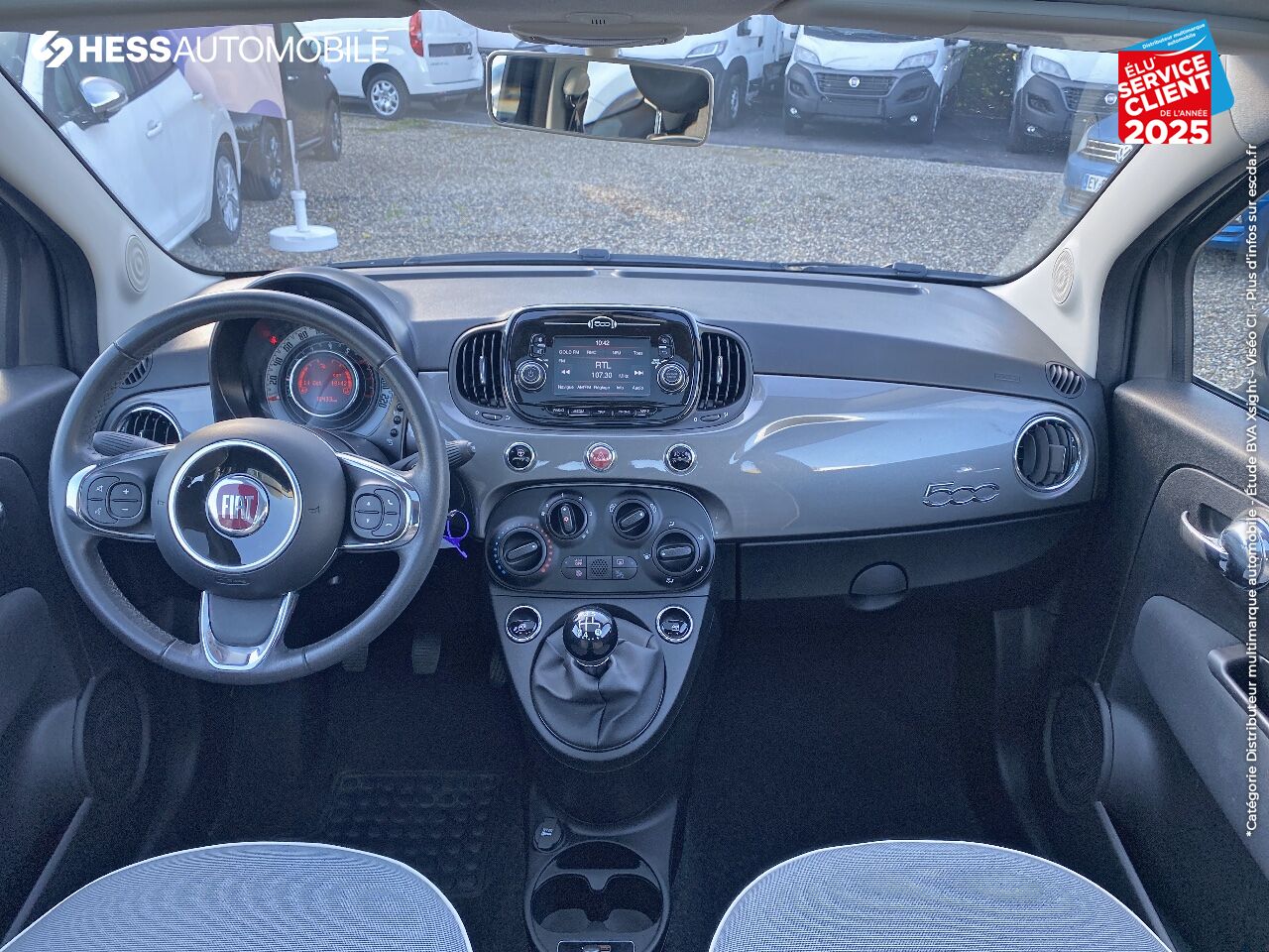 Véhicule d'occasion FIAT 500 1.2 8V 69CH LOUNGE RADAR AR TPANO chez Fiat Colmar