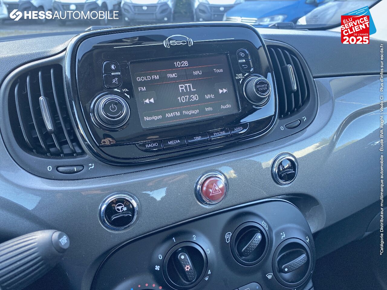 Véhicule d'occasion FIAT 500 1.2 8V 69CH LOUNGE RADAR AR TPANO chez Fiat Colmar