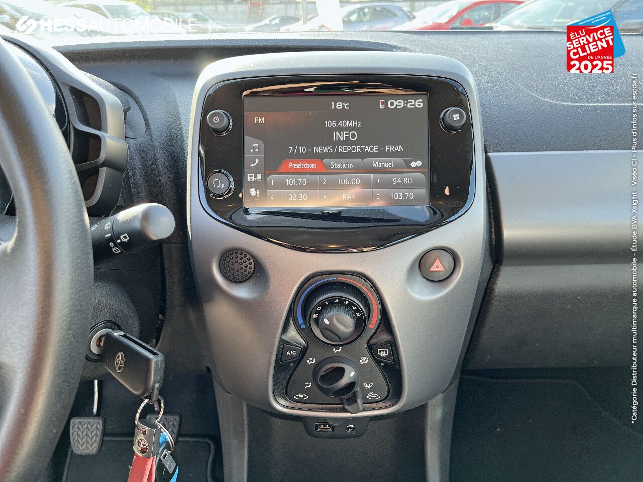 Véhicule d'occasion TOYOTA AYGO 1.0 VVT-I 72CH X-PLAY X-APP 5P MC18 CAMERA CAR PLAY chez Toyota Belfort