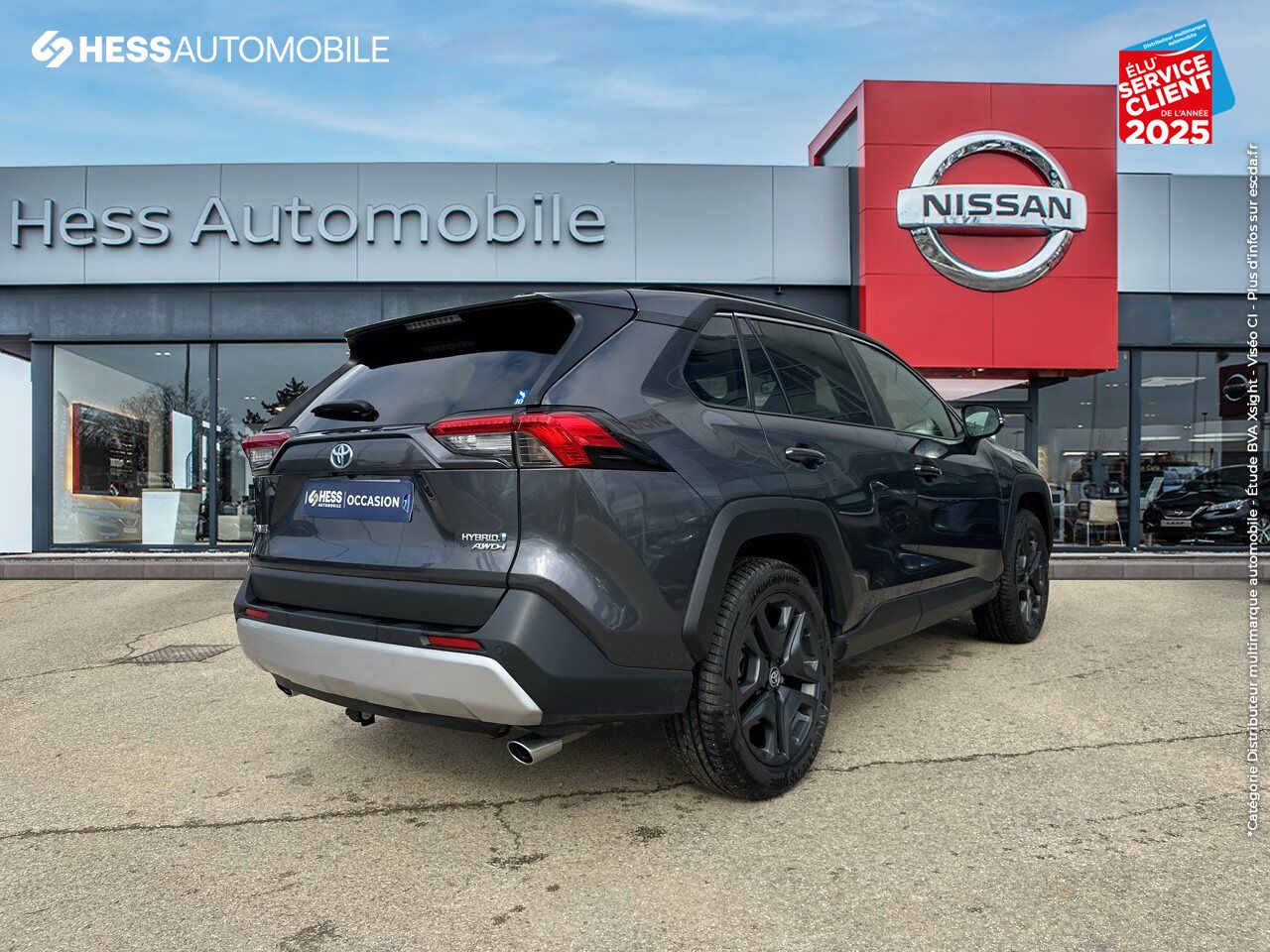 Véhicule d'occasion TOYOTA RAV4 2.5 HYBRIDE 222CH TRAIL AWD-I MY24 chez Hyundai Reims