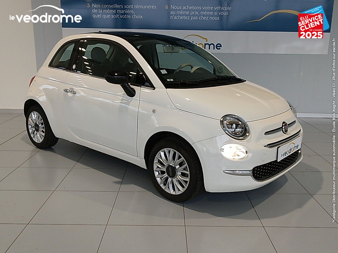 Véhicule d'occasion FIAT 500 1.2 8V 69CH LIVE EDIZIONE GPS RADAR AR chez Le Veodrome