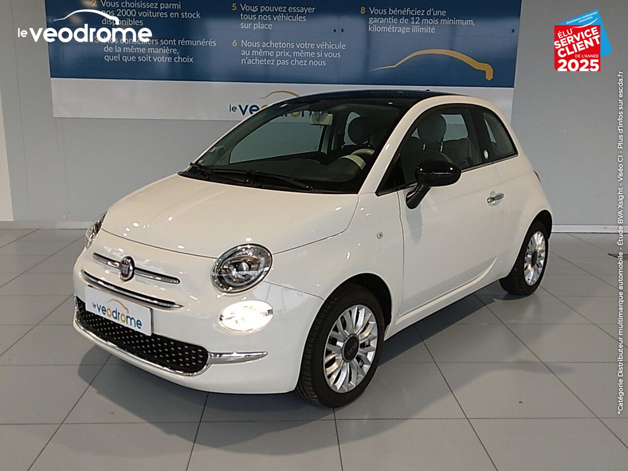 Véhicule d'occasion FIAT 500 1.2 8V 69CH LIVE EDIZIONE GPS RADAR AR chez Le Veodrome