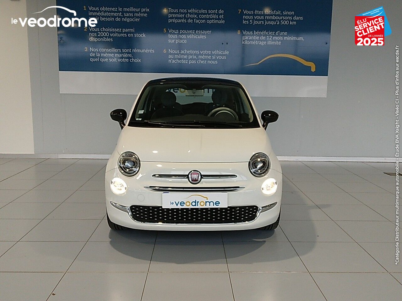 Véhicule d'occasion FIAT 500 1.2 8V 69CH LIVE EDIZIONE GPS RADAR AR chez Le Veodrome