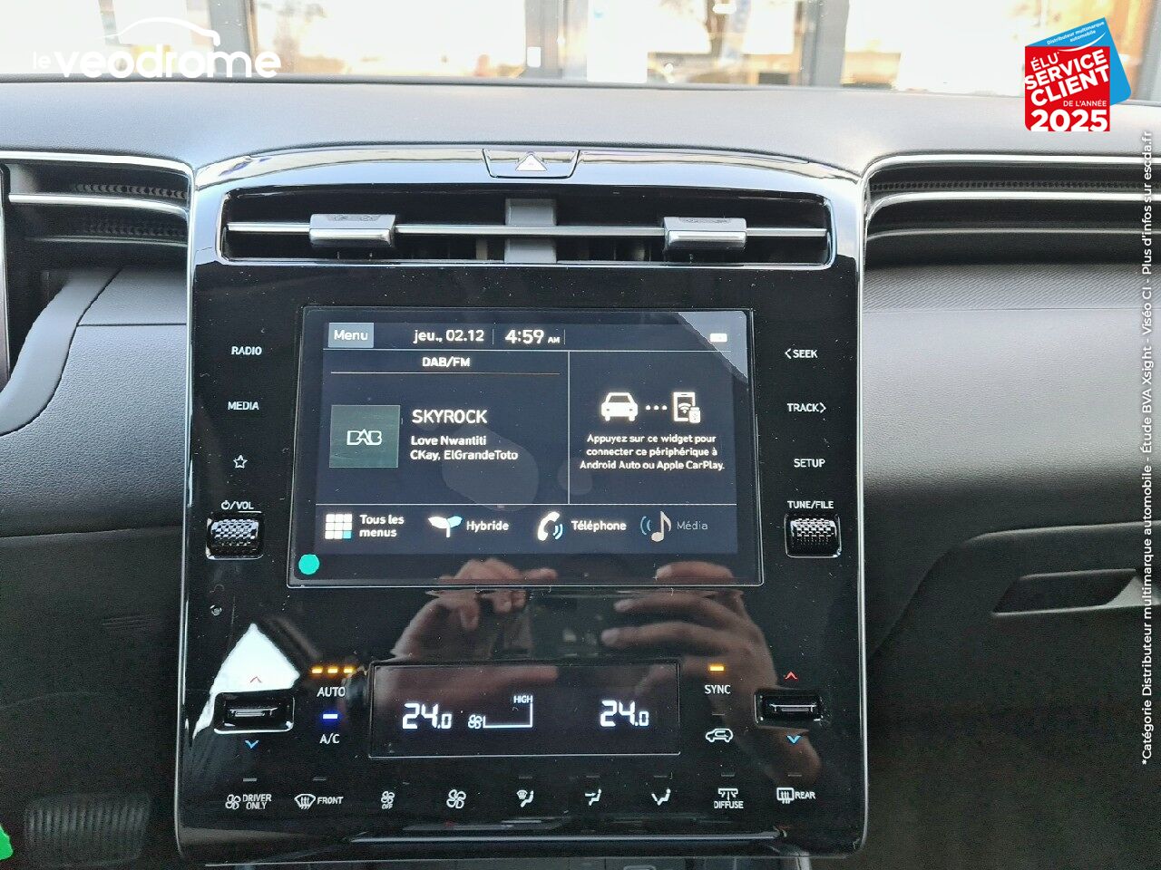 Véhicule d'occasion HYUNDAI TUCSON 1.6 T-GDI 230CH HYBRID BUSINESS BVA6 APPLE CARPLAY/ANDROID AUTO CAMERA chez Le Veodrome