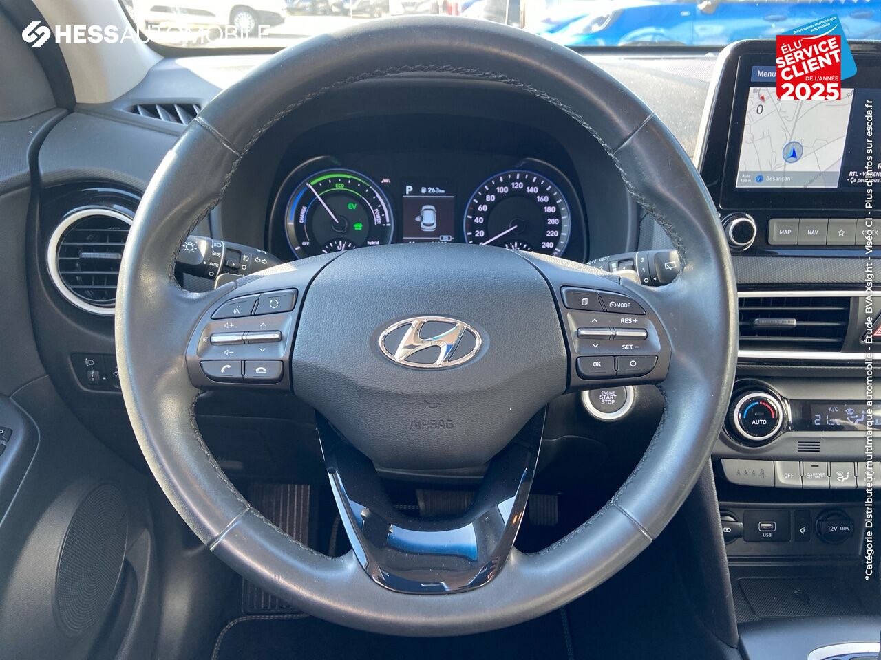 Véhicule d'occasion HYUNDAI KONA 1.6 GDI 141CH HYBRID CREATIVE DCT-6 GPS CAMERA CARPLAY chez Hyundai Reims