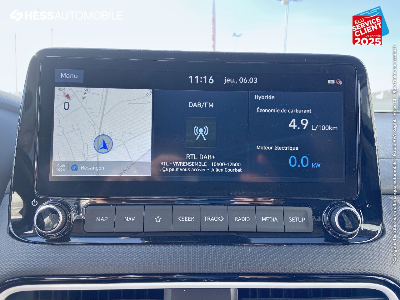 Véhicule d'occasion HYUNDAI KONA 1.6 GDI 141CH HYBRID CREATIVE DCT-6 GPS CAMERA CARPLAY chez Hyundai Reims