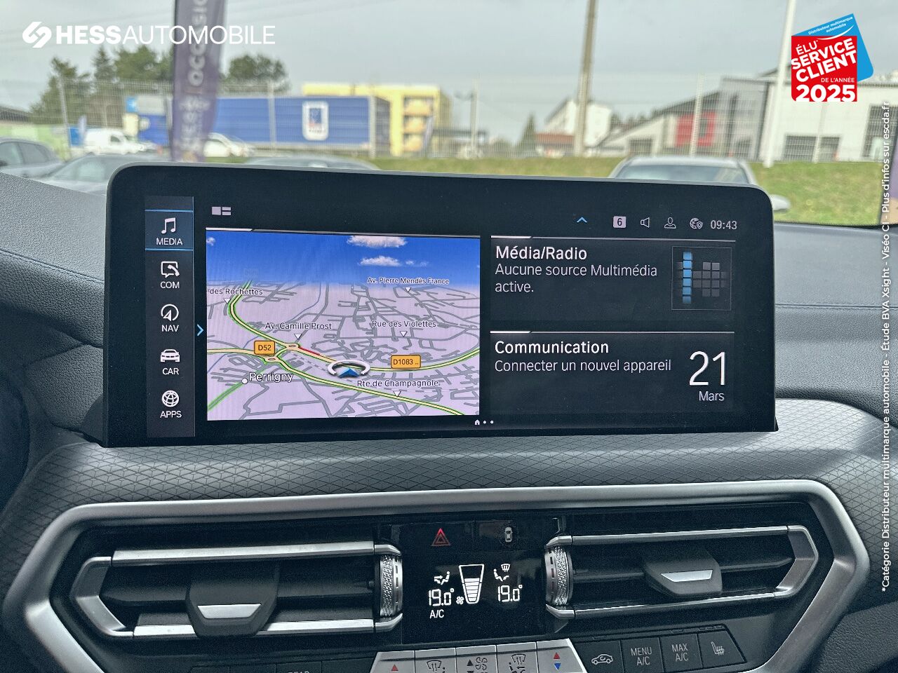 Véhicule d'occasion BMW X3 XDRIVE30E 292CH M SPORT TOUVRANT SIEGES CHAUF/CUIR GPS CAMERA CARPLAY chez BMW Besançon