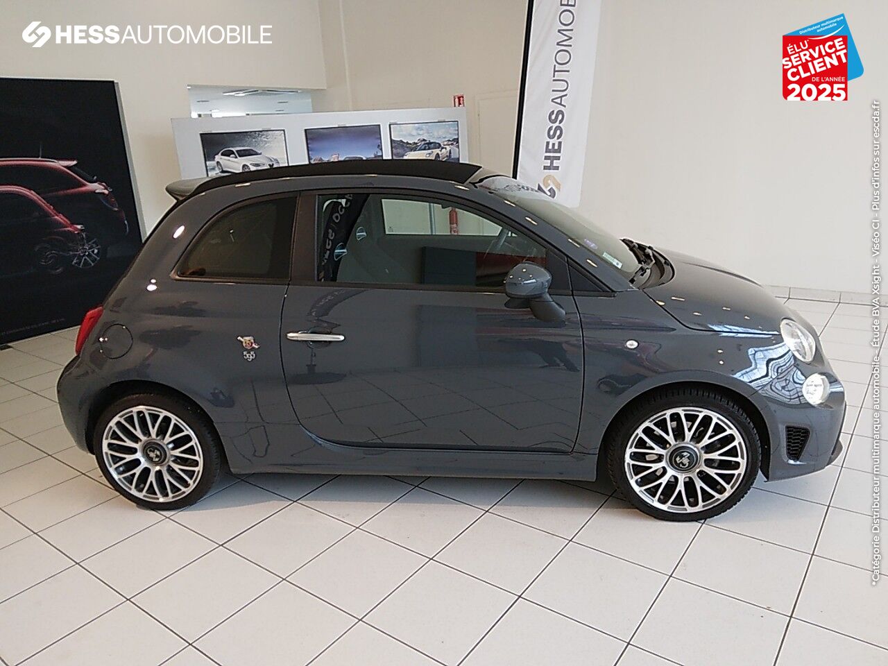 Véhicule d'occasion ABARTH 500C 1.4 TURBO T-JET 145CH 595 MY17 GPS JA17 CLIM AUTO chez HESS Automobile