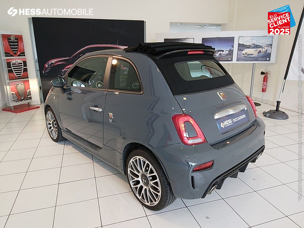 Véhicule d'occasion ABARTH 500C 1.4 TURBO T-JET 145CH 595 MY17 GPS JA17 CLIM AUTO chez HESS Automobile