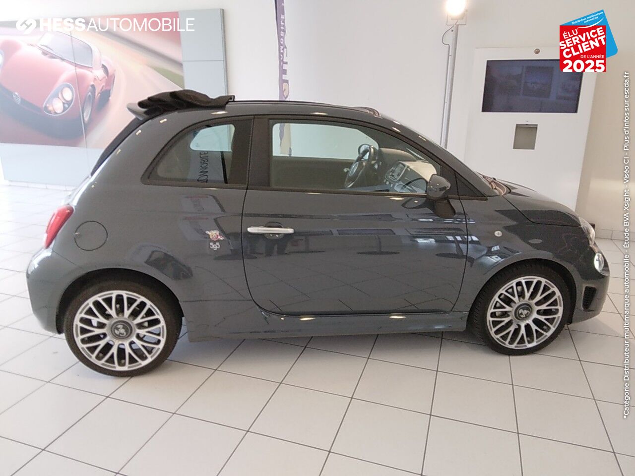 Véhicule d'occasion ABARTH 500C 1.4 TURBO T-JET 145CH 595 MY17 GPS JA17 CLIM AUTO chez HESS Automobile